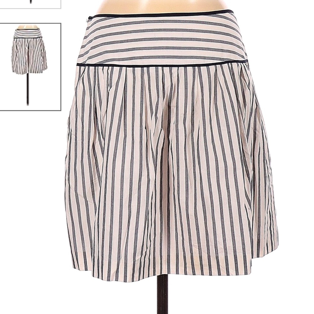 NWT Ann Taylor Striped Blue White A Line Full Skirt Preppy Nautical